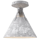 Archer Semi Flush Ceiling Light - Steel / Steel