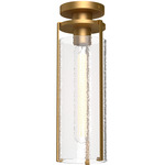 Belmont Ceiling Light Fixture - Aged Gold / Clear Water Glass