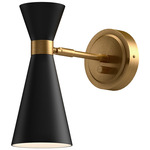 Blake Wall Sconce - Aged Gold / Matte Black