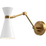 Blake Wall Sconce - Aged Gold / White