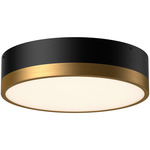 Brisbane Ceiling Light Fixture - Aged Gold / Matte Black / Frosted