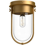 Cyrus Ceiling Light Fixture - Aged Gold / Clear