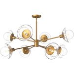 Francesca Chandelier - Aged Gold / Clear