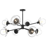 Francesca Chandelier - Matte Black / Clear