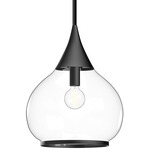 Hazel Pendant - Matte Black / Clear