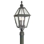 Townsend Post Lantern - Textured Black / Clear