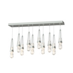 Link Linear Multi Light Pendant - Vintage Platinum / Clear w/White Threading