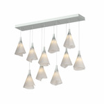 Mobius Linear Multi Light Pendant - Vintage Platinum / Spun Frost