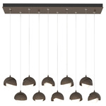 Brooklyn Linear Multi Light Pendant - Bronze / Bronze