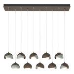 Brooklyn Linear Multi Light Pendant - Bronze / Vintage Platinum