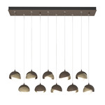 Brooklyn Linear Multi Light Pendant - Bronze / Soft Gold