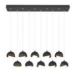 Brooklyn Linear Multi Light Pendant - Black / Bronze