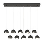 Brooklyn Linear Multi Light Pendant - Black / Natural Iron