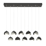 Brooklyn Linear Multi Light Pendant - Black / Sterling