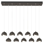 Brooklyn Linear Multi Light Pendant - Oil Rubbed Bronze / Dark Smoke