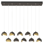 Brooklyn Linear Multi Light Pendant - Oil Rubbed Bronze / Modern Brass