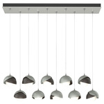 Brooklyn Linear Multi Light Pendant - Vintage Platinum / Oil Rubbed Bronze