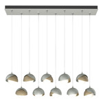 Brooklyn Linear Multi Light Pendant - Vintage Platinum / Soft Gold