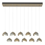 Brooklyn Linear Multi Light Pendant - Soft Gold / Sterling