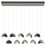 Brooklyn Linear Multi Light Pendant - Sterling / Black