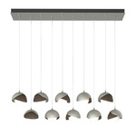 Brooklyn Linear Multi Light Pendant - Sterling / Bronze