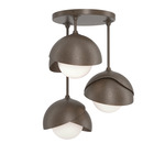 Brooklyn Double Multi Semi Flush Light - Bronze / Bronze