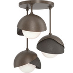 Brooklyn Double Multi Semi Flush Light - Bronze / Dark Smoke