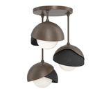 Brooklyn Double Multi Semi Flush Light - Bronze / Black