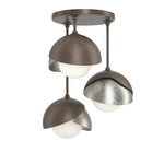 Brooklyn Double Multi Semi Flush Light - Bronze / Sterling