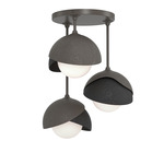 Brooklyn Double Multi Semi Flush Light - Dark Smoke / Black