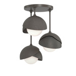 Brooklyn Double Multi Semi Flush Light - Dark Smoke / Natural Iron