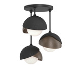 Brooklyn Double Multi Semi Flush Light - Black / Bronze