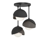 Brooklyn Double Multi Semi Flush Light - Black / Dark Smoke