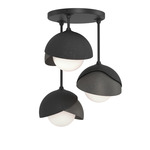 Brooklyn Double Multi Semi Flush Light - Black / Natural Iron