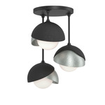 Brooklyn Double Multi Semi Flush Light - Black / Vintage Platinum