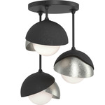 Brooklyn Double Multi Semi Flush Light - Black / Sterling