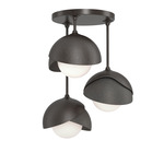 Brooklyn Double Multi Semi Flush Light - Oil Rubbed Bronze / Natural Iron