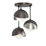 Brooklyn Double Multi Semi Flush Light - Oil Rubbed Bronze / Sterling