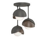 Brooklyn Double Multi Semi Flush Light - Natural Iron / Bronze