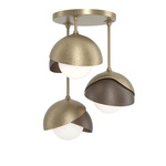 Brooklyn Double Multi Semi Flush Light - Soft Gold / Bronze