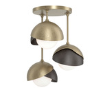 Brooklyn Double Multi Semi Flush Light - Soft Gold / Oil Rubbed Bronze