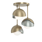 Brooklyn Double Multi Semi Flush Light - Soft Gold / Vintage Platinum