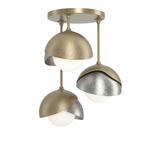 Brooklyn Double Multi Semi Flush Light - Soft Gold / Sterling