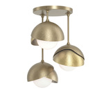 Brooklyn Double Multi Semi Flush Light - Soft Gold / Modern Brass