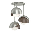 Brooklyn Double Multi Semi Flush Light - Sterling / Bronze