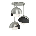 Brooklyn Double Multi Semi Flush Light - Sterling / Black