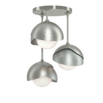 Brooklyn Double Multi Semi Flush Light - Sterling / Vintage Platinum