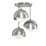 Brooklyn Double Multi Semi Flush Light - Sterling / Sterling