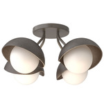 Brooklyn Single Shade Wide Semi Flush Light - Dark Smoke / Oil Rubbed Bronze