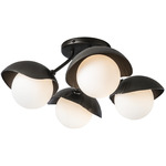 Brooklyn Single Shade Wide Semi Flush Light - Oil Rubbed Bronze / Oil Rubbed Bronze